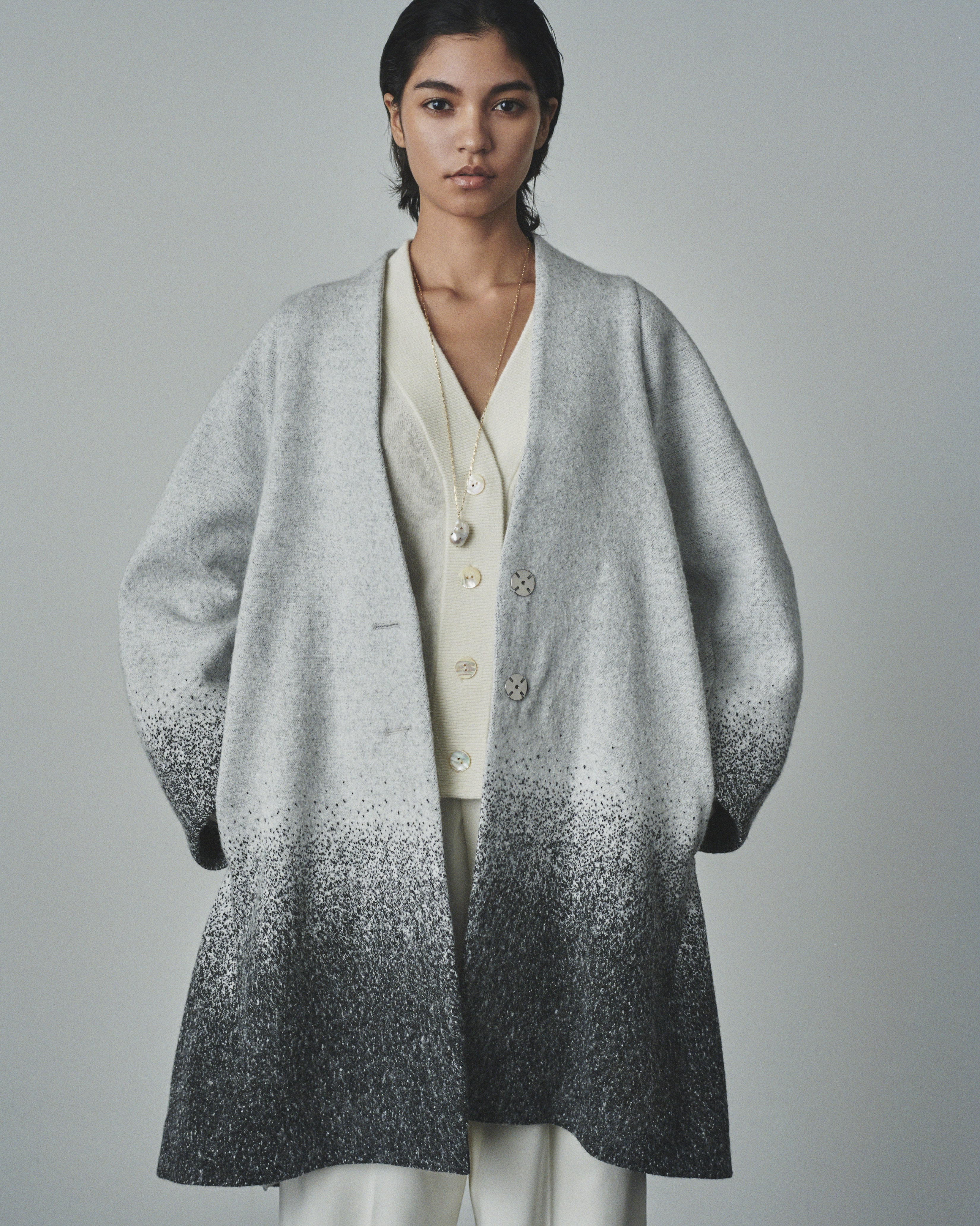 グラデーションコクーンスリーブコート ￥123,200